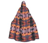 YBGHDAA Mantello da tramonto con palma con cappuccio,Mantello con cappuccio a lunghezza intera per il giorno di San Patrizio,Vestire Halloween