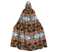 YBGHDAA Mantello della mucca con cappuccio mantello,Mantello con cappuccio a lunghezza intera per il giorno di San Patrizio,Vestire Halloween