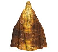 YBGHDAA Mantello geroglifico egiziano con cappuccio mantello,Mantello con cappuccio a lunghezza intera per il giorno di San Patrizio,Vestire Halloween