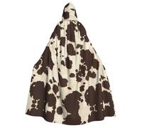 YBGHDAA Mantello marrone in pelle bovina con cappuccio mantello,Mantello con cappuccio a lunghezza intera per il giorno di San Patrizio,Vestire Halloween