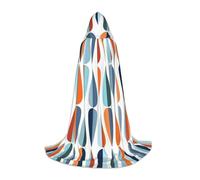 YBGHDAA Mantello moderno retrò di metà secolo con forme a goccia per adolescenti mantello con cappuccio per cosplay festa di Halloween strega vampiro mago costume da ballo in maschera