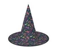 YBGHDAA Ocean Underwater Fish Stampa 2 Pack Halloween Cappello Strega Cappelli Per Feste Pieghevole Leggero Gioco di Ruolo Caps Per Cosplay