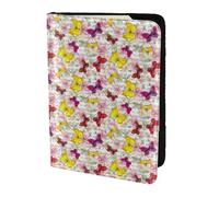 YBGHDAA Porta passaporto con stampa a farfalla, da viaggio, indispensabile per donne e uomini, adatto a tutti i passaporti standard, Nero , Taglia unica