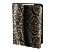 YBGHDAA Porta passaporto con stampa a pelle di serpente da viaggio indispensabile per donne e uomini portafoglio passaporto adatto a tutti i passaporti standard, Nero , Taglia unica