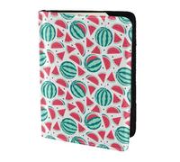 YBGHDAA Porta passaporto con stampa di anguria, da viaggio, indispensabile per donne, uomini, carte, passaporti, adatto a tutti i passaporti standard, Nero , Taglia unica