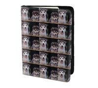 YBGHDAA Porta passaporto con stampa di cane Husky, da viaggio, indispensabile per donne e uomini, adatto a tutti i passaporti standard, Nero , Taglia unica