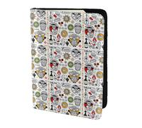 YBGHDAA Porta passaporto con stampa di simboli di salsa messicana, da viaggio, indispensabile per donne e uomini, adatto a tutti i passaporti standard, Nero , Taglia unica