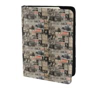 YBGHDAA Porta passaporto con stampa HD per giornali, da viaggio, indispensabile per donne, uomini, carte, passaporto, adatto a tutti i passaporti standard, Nero , Taglia unica