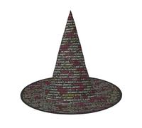 YBGHDAA Programmatore Programmazione Codice Stampa 2 Pack Halloween Cappello Strega Cappelli Per Feste Pieghevole Leggero Gioco di Ruolo Caps Per Cosplay