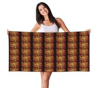 YBGHDAA Raffreddare Steampunk Gears Stampa Peach Skin Velvet Beach Towel 69,5 "X55" Oversize Quick Dry Viaggio Per Palestra Campeggio