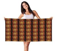YBGHDAA Raffreddare Steampunk Gears Stampa Peach Skin Velvet Beach Towel 69,5 "X55" Oversize Quick Dry Viaggio Per Palestra Campeggio