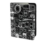 YBGHDAA Retro Cool Camera Collection stampa passaporto titolare viaggio must-have per donne uomini carta passaporto portafoglio misura tutti i passaporti standard, Nero , Taglia unica