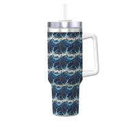 YBGHDAA Rocky Mountain Printing - Tazza da 1,18 l, con manico, in acciaio inox, a prova di perdite, per donne e uomini