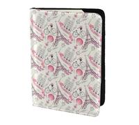 YBGHDAA Romantico Parigi Torre Eiffel stampa bicicletta passaporto titolare viaggio must have per donne uomini carta passaporto portafoglio adatto a tutti i passaporti standard, Nero , Taglia unica