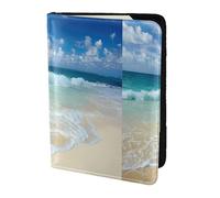 YBGHDAA Serene Coastal Printing - Porta passaporto da viaggio indispensabile per donne e uomini, adatto a tutti i passaporti standard, Nero , Taglia unica