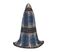 YBGHDAA Starry Night Sky Deep Teen mantello con cappuccio per cosplay festa di Halloween strega vampiro mago costume da ballo in maschera