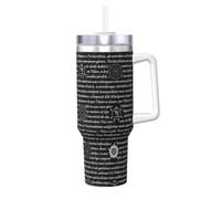 YBGHDAA Supernatural Inspiration Printing - Tazza da 1,18 l, con manico, in acciaio inox, a prova di perdite, per donne e uomini
