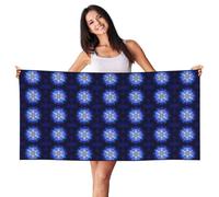 YBGHDAA Telo da spiaggia rettangolare con stampa mandala in pelle di pesca, 60 x 140 cm, oversize, ad asciugatura rapida, per palestra e campeggio