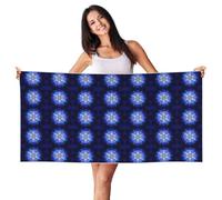 YBGHDAA Telo da spiaggia rettangolare con stampa mandala in pelle di pesca, 60 x 140 cm, oversize, ad asciugatura rapida, per palestra e campeggio