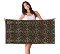 YBGHDAA Telo mare in velluto con stampa mandala in pelle di pesca, 60 x 140 cm, oversize, ad asciugatura rapida, da viaggio, per palestra e campeggio
