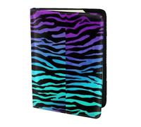 YBGHDAA Viola Blu Verde Camouflage Zebra Stripes Stampa Porta Passaporto Viaggio Must Have per Donne Uomini Carta Passaporto Portafoglio Fit Tutti I Passaporti Standard, Nero , Taglia unica