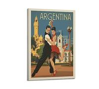 YBHF Poster da viaggio vintage Argentina Buenos Aires Stampa artistica da parete Retro Estetica Decorazione della stanza Pittura Poster su tela per decorazioni di casa e ufficio, 30 x 45 cm
