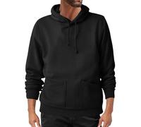 Ybing Felpa con cappuccio da uomo, casual, tinta unita, con cappuccio, Y2K, a maniche lunghe, con tasche, comoda felpa con cappuccio, Nero , L