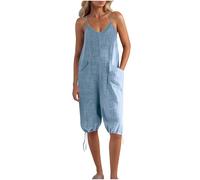 Ybing Tuta da donna, sexy, elegante, sportiva, lunga, estiva, vita elasticizzata, pantaloni da lavoro, pantaloni harem, per vacanze, spiaggia, casual, pantaloni da jogging, pantaloni da yoga, con