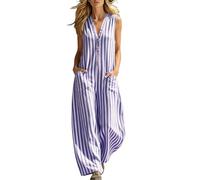 Ybing Tuta intera da donna, elegante, per matrimonio, casual, sportiva, confortevole, boho, estiva, per adolescenti e ragazze, viola., XXL