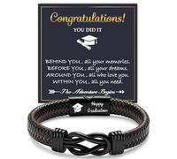 YBISNAIRE Idea regalo per San Valentino per uomini, marito, fidanzato, My Man, Cool Love Infinity braccialetti in pelle regalo per lui, regalo per compleanno, anniversario, pensione, festa del papà