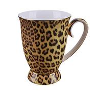 YBK Tech Tazza da tè in ceramica, 255 ml, stampa leopardata