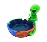 Yblenic Posacenere per sigarette, posacenere per sigarette, decorazione per casa e ufficio, regalo ornamentale (verde nuovo, alieno)