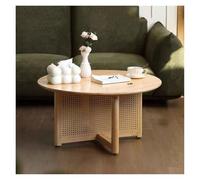 YBNKKUXKN Arredamento Tavolino Caffè Tavolino da caffè portatile, tavolini bassi da picnic, tavolo da tè in legno, snack, colazione, tavolo da letto, piccola scrivania da caffè(Wood,80cm)