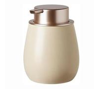 YBNKKUXKN Banco Dispenser di Sapone Dispenser di Sapone in Ceramica con Pompa in ABS Cilindrico dal Design Semplice Liquido for Le Mani Ricaricabile Bottiglia(Light Brown,A)