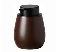 YBNKKUXKN Banco Dispenser di Sapone Dispenser di Sapone in Ceramica con Pompa in ABS Cilindrico dal Design Semplice Liquido for Le Mani Ricaricabile Bottiglia(Dark Brown,B)