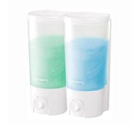 YBNKKUXKN Banco Dispenser di Sapone Distributore di Sapone Manuale da Cucina, da Bagno, da Parete, Commerciale, for contenitori liquidi, Camera for Shampoo e Gel Bottiglia(Wit,2 PCS)