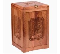 YBNKKUXKN Bathroom Trash Can with Lid Rosewood Rustic Retro Garbage Bin Waste Basket for Kitchen Office Bedroom Decoration