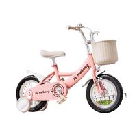 YBNKKUXKN Bici per Bambini Bici for Bambine dai 3 ai 10 Anni, Bici da Bambina da 12 a 20 Pollici con campanelli, Cestino e Stelle filanti, Biciclette for Bambini Bike(Roze,20inch)