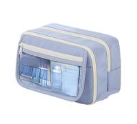 YBNKKUXKN Cassa matita Astuccio portapenne di grande capacità, 9 scomparti, organizer for penne, semplice da riporre, cancelleria estetica for scuola, ufficio, articoli essenziali(Blauw)