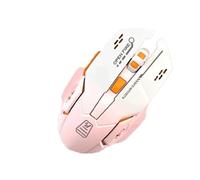 YBNKKUXKN Mouse da gioco wireless, mouse ottico ergonomico for computer portatile da gioco, 6 DPI regolabili fino a 2400 for molti dispositivi informatici(Roze)