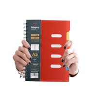YBNKKUXKN Notebook Quaderno a Spirale colorato A5 Copertina Rigida Pollici Blocco Note a Righe Orizzontali Adatto Compatible with lavori scolastici diario di Scrittura Diari(Rot)