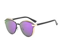 YBNKKUXKN occhiali sole Occhiali da sole for il ritorno a scuola, for donne e uomini, stile vintage, con montatura in metallo di grandi dimensioni, protezione UV400. accessori moda(Lila)