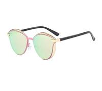 YBNKKUXKN occhiali sole Occhiali da sole for il ritorno a scuola, for donne e uomini, stile vintage, con montatura in metallo di grandi dimensioni, protezione UV400. accessori moda(Roze)