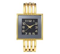 YBNKKUXKN Orologio Donna Orologio da Polso analogico al Quarzo da Donna, Bracciale Rigido di Lusso, quadrante Rettangolare Cavo, for la Fidanzata o la Moglie. Orologi(Gold Black)