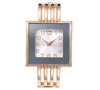 YBNKKUXKN Orologio Donna Orologio da Polso analogico al Quarzo da Donna, Bracciale Rigido di Lusso, quadrante Rettangolare Cavo, for la Fidanzata o la Moglie. Orologi(Rose Gold White)