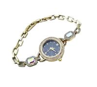YBNKKUXKN Orologio Donna Orologio da Polso da Donna di Lusso con quadrante Rotondo e Numeri Romani, Elegante Orologio analogico al Quarzo con Piccoli Diamanti Imitazione Orologi(Svart)