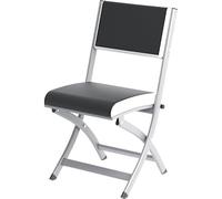 YBNKKUXKN Sedie Pieghevoli in Metallo con Seduta Imbottita, sedie for Eventi Imbottite, capacità di Peso statico for casa e Esterni, Set da 2(Svart)