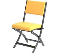 YBNKKUXKN Sedie Pieghevoli in Metallo con Seduta Imbottita, sedie for Eventi Imbottite, capacità di Peso statico for casa e Esterni, Set da 2(Oranje)