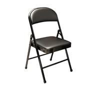 YBNKKUXKN Set di 2 sedie Pieghevoli da Pranzo con Cuscino Imbottito, sedie Pieghevoli da Interno ed Esterno for casa, Ufficio, Feste di Matrimonio(Svart)