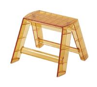 YBNKKUXKN Sgabello pieghevole in acrilico trasparente, scala impilabile, piccola sedia for biblioteca all'aperto, cucina e soggiorno, 39 * 39 * 30 cm(Bruin)